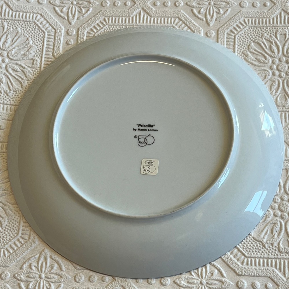 Dept 56 Martin Leman Priscilla Cat Collector Plate Japan Tuxedo Cat Folk Art 9" - Picture 2 of 4